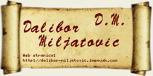 Dalibor Miljatović vizit kartica